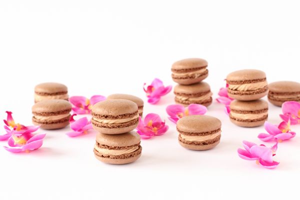 Hazelnut chocolate macarons
