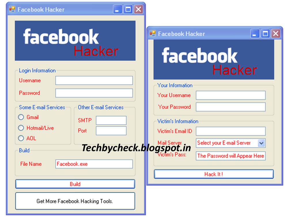 Facebook Hacking Software - Hack Facebook Accounts - Facebook Hacker - techbycheck.blogspot.in