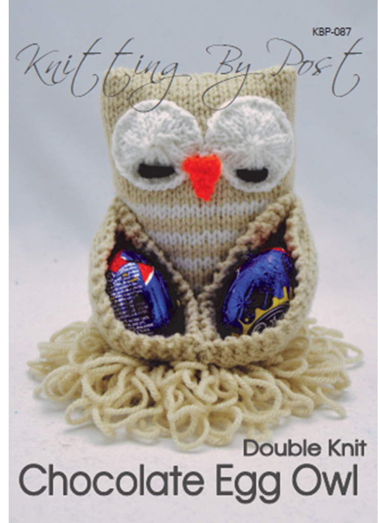 KNITTING PATTERN Chocolate Egg Owl Easter Pattern. Easy knit. Double Knitting...