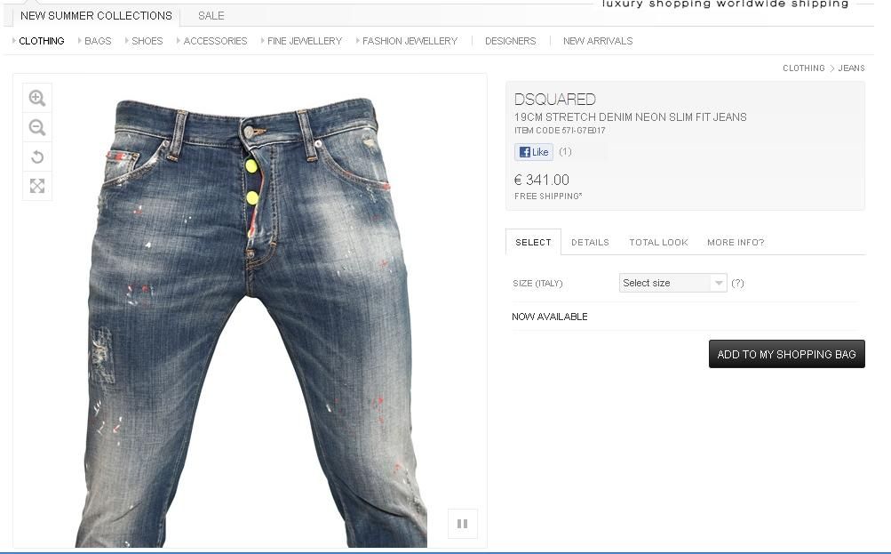 PT JEANS siêu quần jeans DSQUARED2 chuẩn Milano Italy cực độc - 34