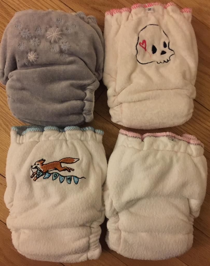 Sloomb unicorn diapers size 2 lot and one snapless multi. Free shipping!
