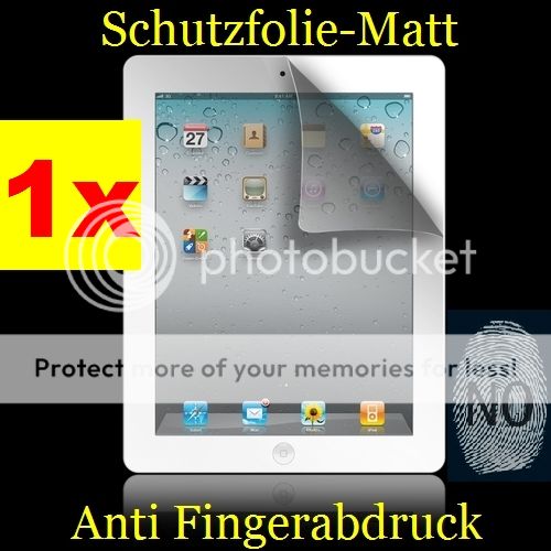 Neu 1 x Apple iPad 1.Generation Schutzfolie Matt Display Folie